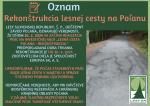 Rekonštrukcia lesnej cesty na Poľanu